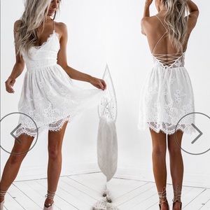 Brand new white lace dress